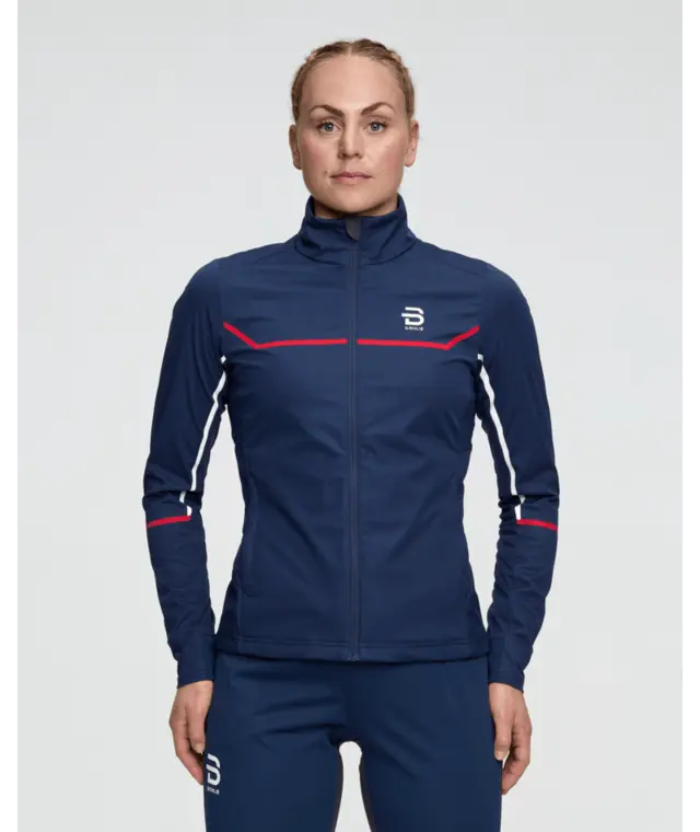 Dæhlie Dame Jakke Pace M Jakke for intens langrennstrening - Navy 