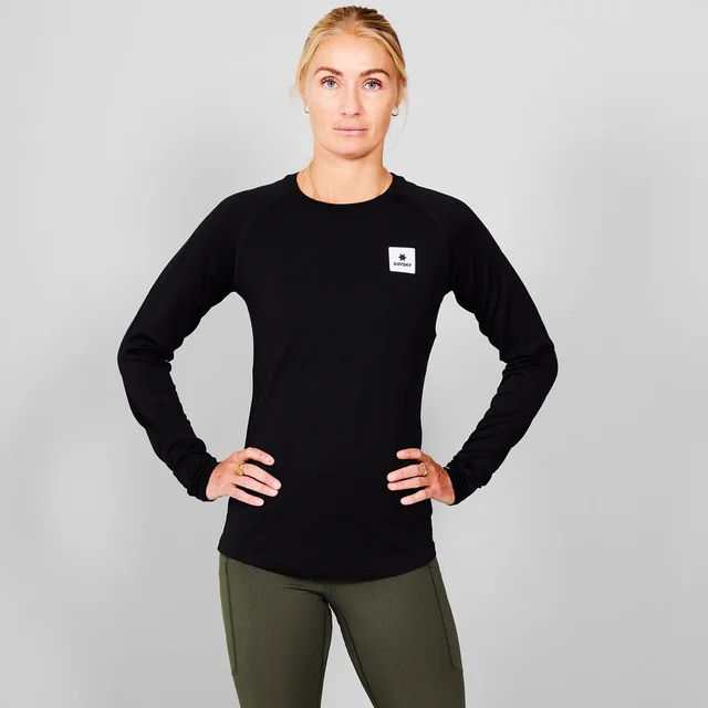 SAYSKY Dame Trøye Merino 165 LS L Perfekt baselayer i ren merino - Black 