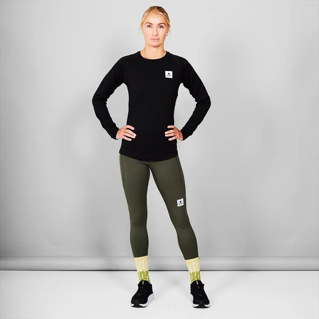 SAYSKY Dame Trøye Merino 165 LS M Perfekt baselayer i ren merino - Black 