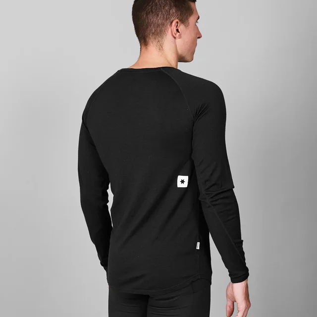 SAYSKY Herre Trøye Merino 165 LS L Perfekt baselayer i ren merino - Black 