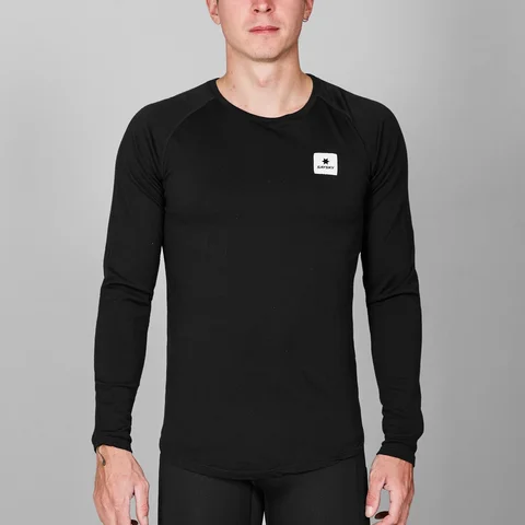 SAYSKY Herre Trøye Merino 165 LS Perfekt baselayer i ren merino - Black