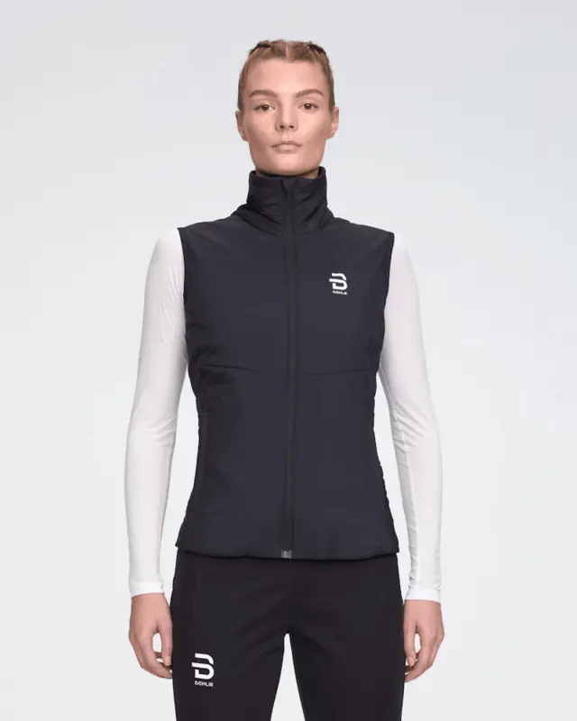 Dæhlie Dame Vest Momentum XS Isolerende vest til tur og trening-Black 