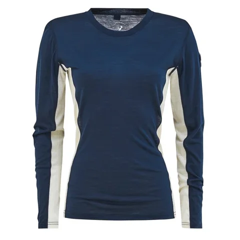 Les Arcs W  Noelle Wool Trøye S Tynn og myk merinoulltrøye - Navy 