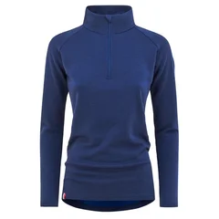 Les Arcs W Isabelle Zipneck M Komfortabel zipneck i merinoull - Navy