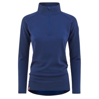 Les Arcs W Isabelle Zipneck Komfortabel zipneck i merinoull - Navy