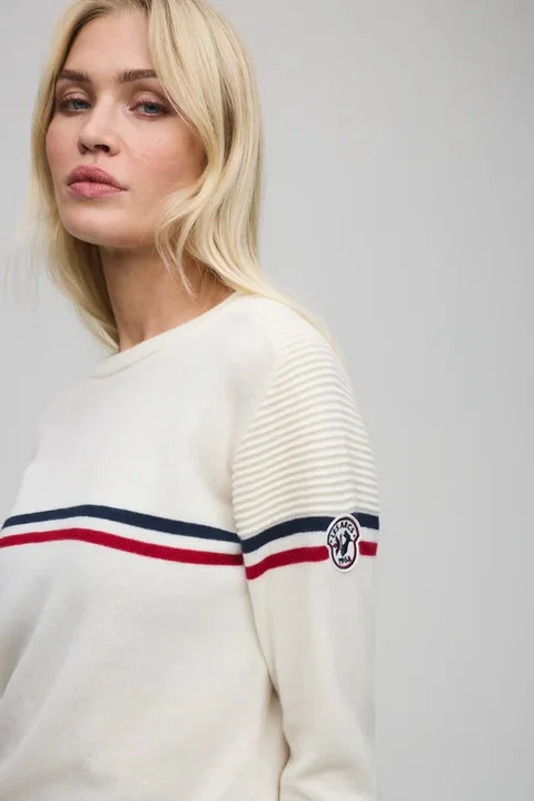 Les Arcs W Eve Ski Crew L Merinoull genser med klassisk ski-design 