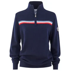 Les Arcs W Emmy Ski Polo L Merinoull ski-polo med høy hals - Navy