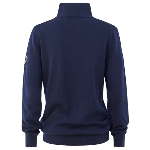 Les Arcs W Emmy Ski Polo L Merinoull ski-polo med høy hals - Navy 