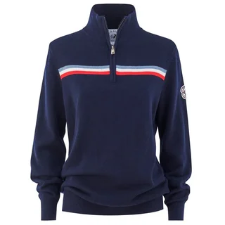 Les Arcs W Emmy Ski Polo Merinoull ski-polo med høy hals - Navy