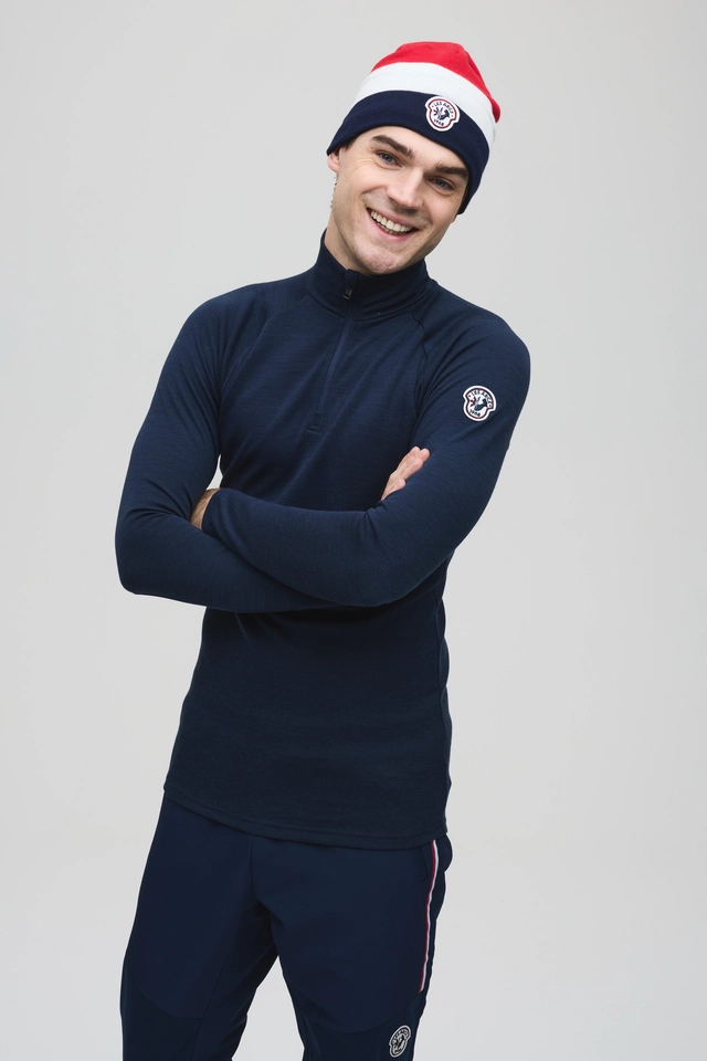 Les Arcs  M Isaac Zipneck L Varm to-lags ulltrøye med høy hals 