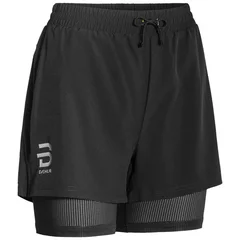 Dæhlie Dame Shorts Run 2in1 S Perfekt løpeshorts med innertights - Bl