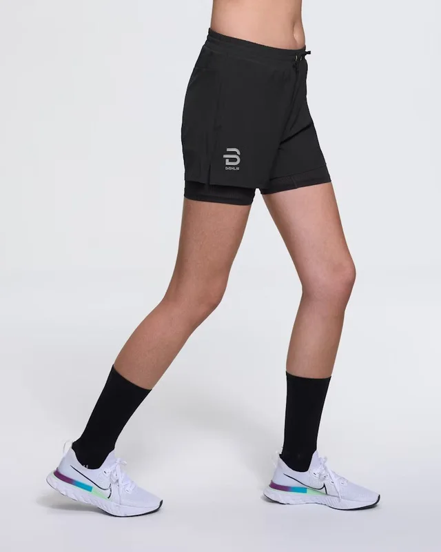Dæhlie Dame Shorts Run 2in1 L Perfekt løpeshorts med innertights - Bl 