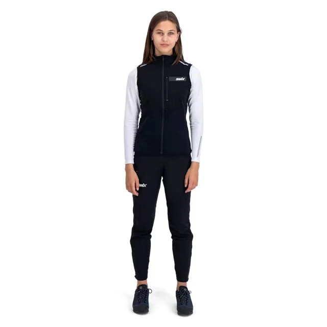 Swix Dame Vest Focus Warm L Allsidig vest for kalde treningsdager 