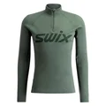 Swix Herre RaceX Merino Half Zip XXL Varm og pustende ulltrøye - Pine