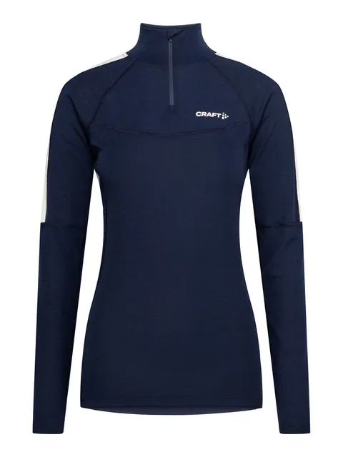 Craft W Trøye Adv Wool Merino HZ Half-zip ulltrøye for kalde dager