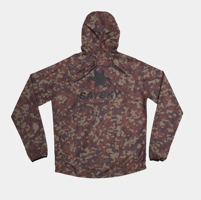 SAYSKY M Jakke Camo Pace M Komfortabel jakke for løping - Brown Aop 