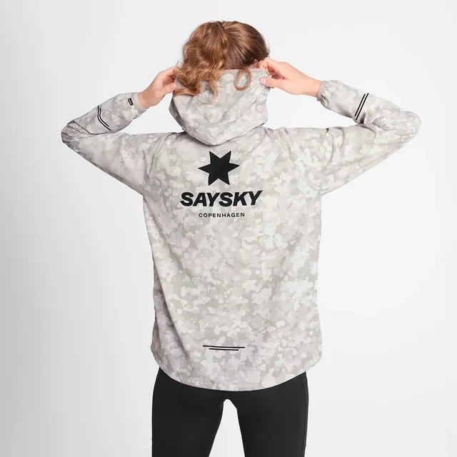 SAYSKY Dame Jakke Pace Camo M Lett løpejakke med vindbeskyttelse 