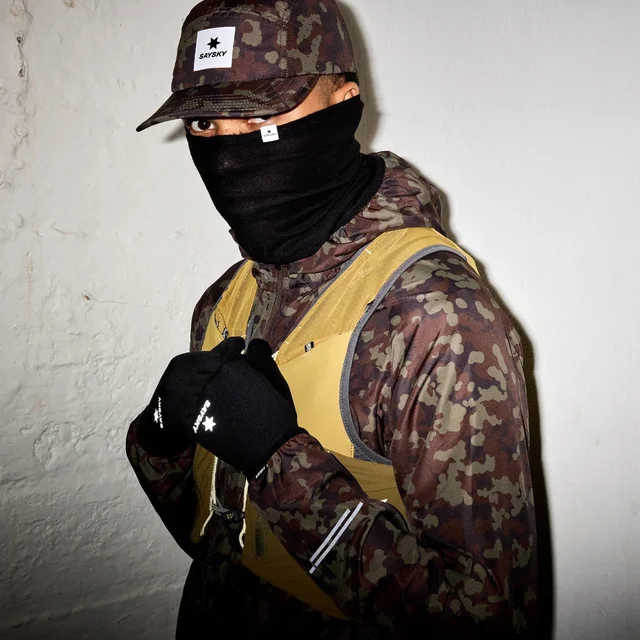 SAYSKY Caps Camo Combat 103 Lett og pustende løpecaps - Brown Aop 