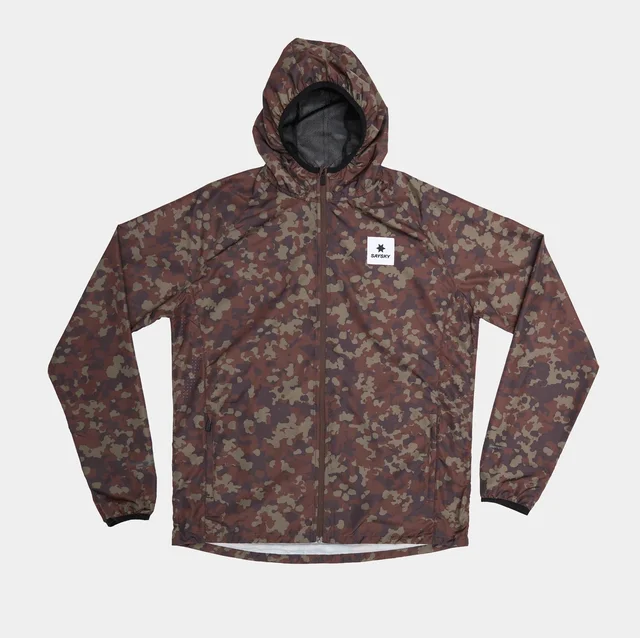 SAYSKY M Jakke Camo Pace M Komfortabel jakke for løping - Brown Aop 