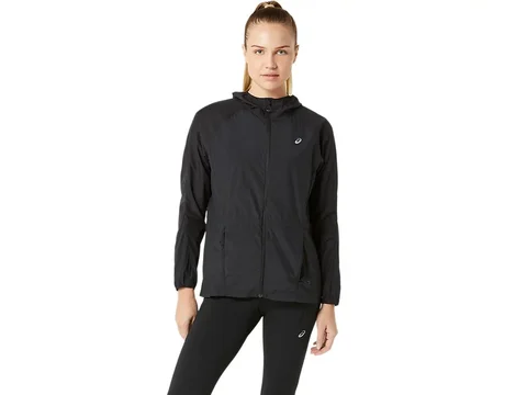 Asics Dame Jakke Road Packable Regn- og vannavstøtende løpejakke - Bl
