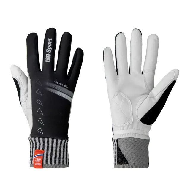 Lill-Sport Legend Slim langrennshanske 8 Hanske for konkurranse/trening Sort 