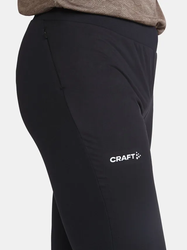 Craft M Tights Adv Essence Warm Wind XL Varm tights med vindtett front - Sort 