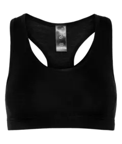 Johaug Sports Top Elevate Wool Etisk sports-BH i 95 % merinoull - CBLCK