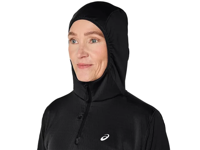 Asics W Trøye LS Road Winter M Varm og pustende løpehoodie - PB 