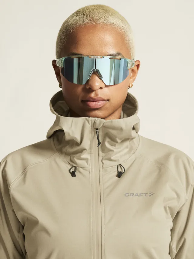 Craft W Jakke Pro Hydro 3 L Løpejakke med solid værbeskyttelse - Hay 