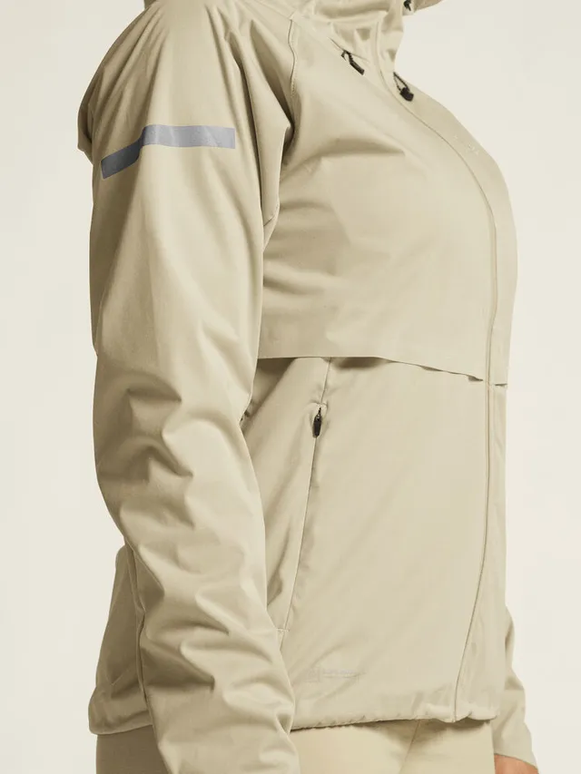 Craft W Jakke Pro Hydro 3 L Løpejakke med solid værbeskyttelse - Hay 