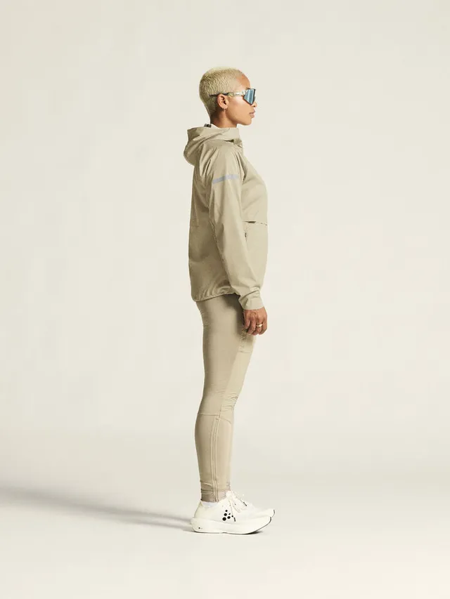 Craft W Jakke Pro Hydro 3 L Løpejakke med solid værbeskyttelse - Hay 