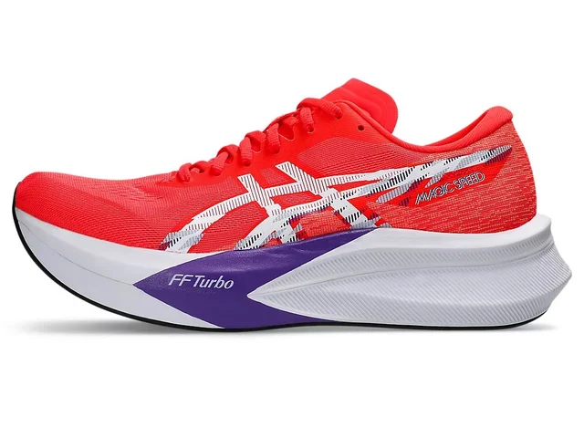 Asics Herre Løpesko Magic Speed 4 47 Lett og rask løpesko - FLASH RED/WHITE 