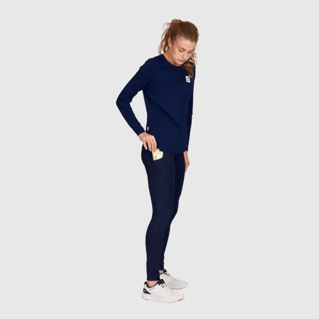 SAYSKY Dame Tights Combat+ L Behagelig tights med lommer - Blue 