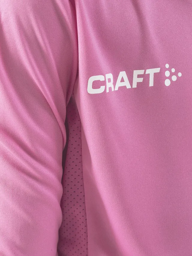 Craft Jr Trøye LS Squad Go 134/140 Langermet treningstrøye til junior -Pop 