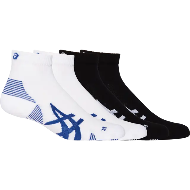 Asics 2pk CushionRun Quarter 35-38 Komfortable løpesokker med god passform 