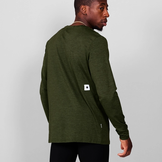 SAYSKY Herre Trøye Clean Pace LS M Komfortabel longsleeve til herre- Green 