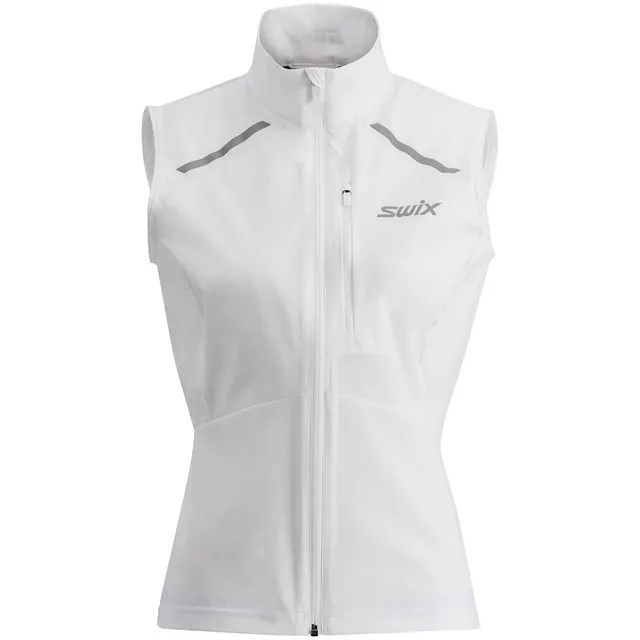 Swix Dame Vest Pace Wind M Løpevest med vindbeskyttelse BrightWhite 