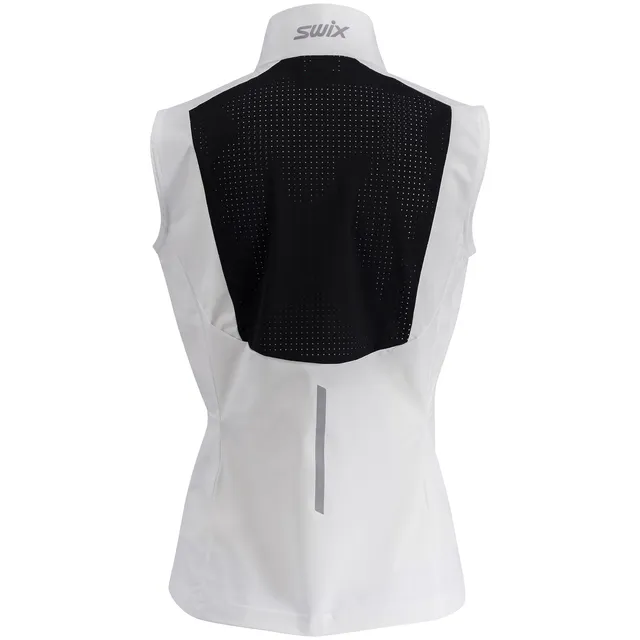Swix Dame Vest Pace Wind M Løpevest med vindbeskyttelse BrightWhite 