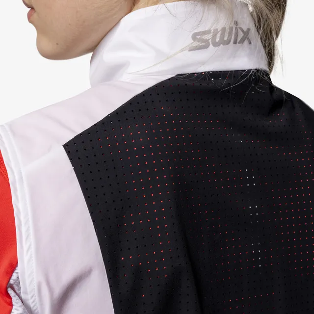 Swix Dame Vest Pace Wind M Løpevest med vindbeskyttelse BrightWhite 