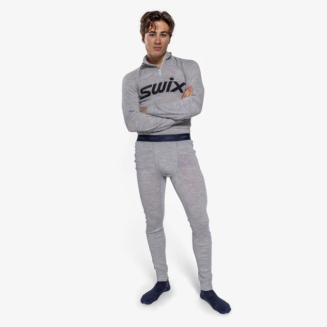 Swix Herre Bukse RaceX Merino L Teknisk ullbukse Light Grey / Dark Navy 
