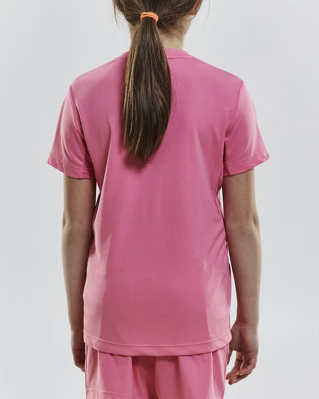 Craft Jr Trøye SS Squad Go 146/152 Kortermet treningstrøye til junior -Pop 