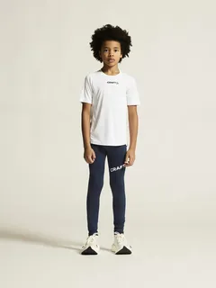 Craft Jr Trøye SS Rush 2.0 134/140 Lett treningstrøye til junior-White