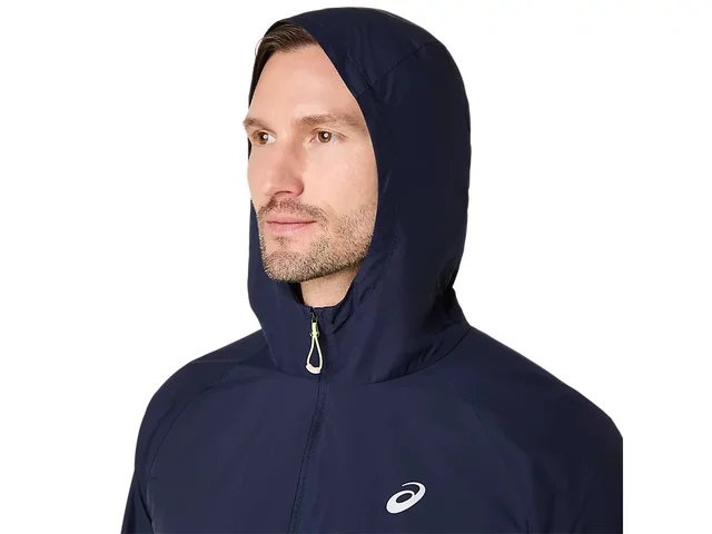Asics Herre Jakke Road Packable S Regn- og vannavstøtende løpejakke - Midn 