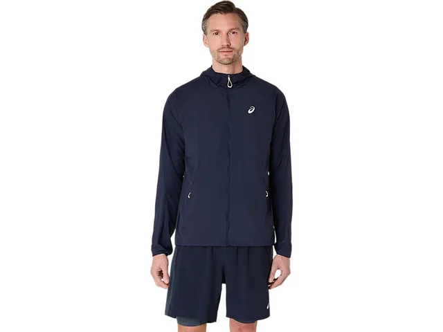 Asics Herre Jakke Road Packable M Regn- og vannavstøtende løpejakke - Midn 