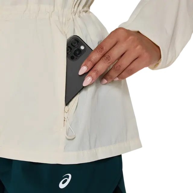 Asics Dame Jakke Road Packable XS Regn- og vannavstøtende løpejakke - Bi 