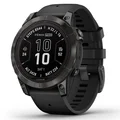 Garmin Fenix 7 Pro Saph Solar Edition Karbongr&#229; DLC-titan Med Sort Rem