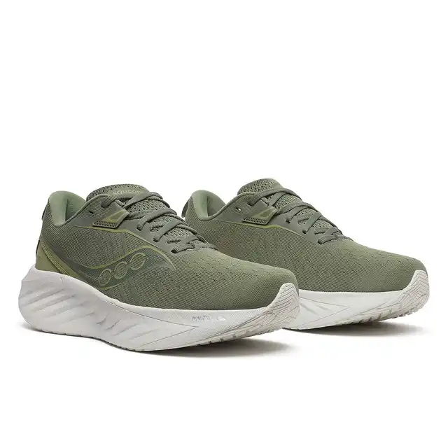 Saucony Løpesko M Triumph 22 46 Behagelig fulldempet løpesko - Olivine 