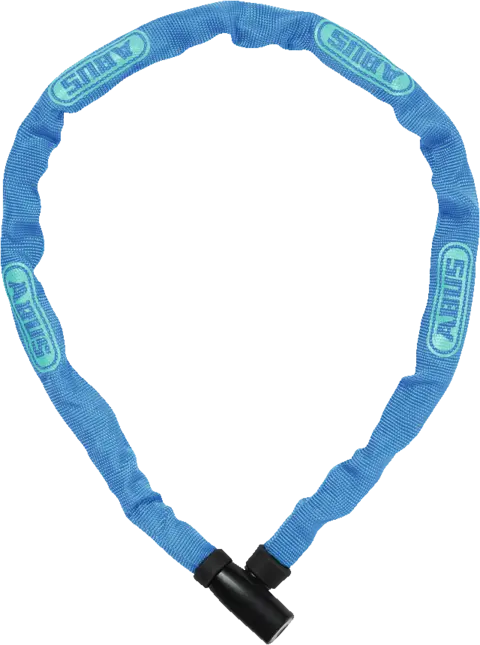 Abus Kjettinglås 4804K/75 Blue Enkel sykkellås med nøkkel