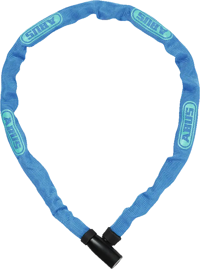 Abus Kjettinglås 4804K/75 Blue Enkel sykkellås med nøkkel 