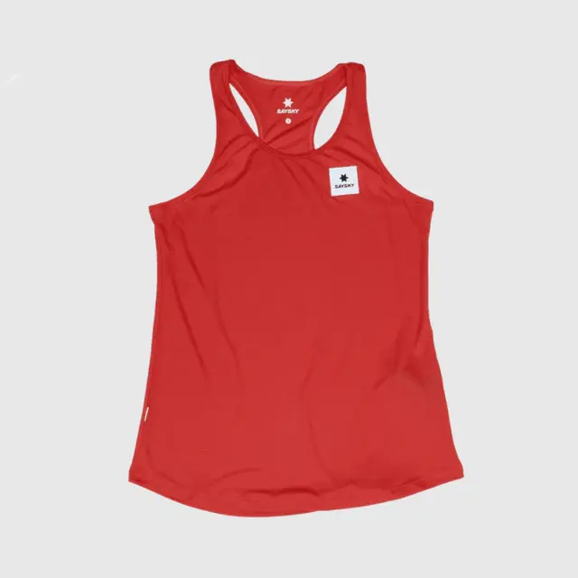SAYSKY Dame Singlet Reactive Flow L Lett, luftig og stilig løpesinglet - Red 
